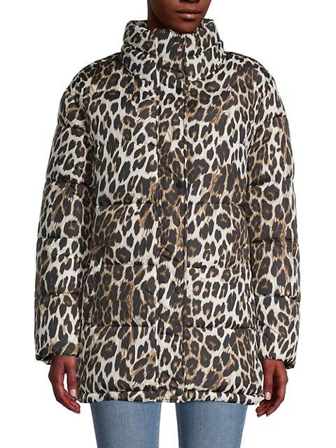 Via Spiga Leopard-Print Down Puffer Jacket on SALE | Saks OFF 5TH | Saks Fifth Avenue OFF 5TH