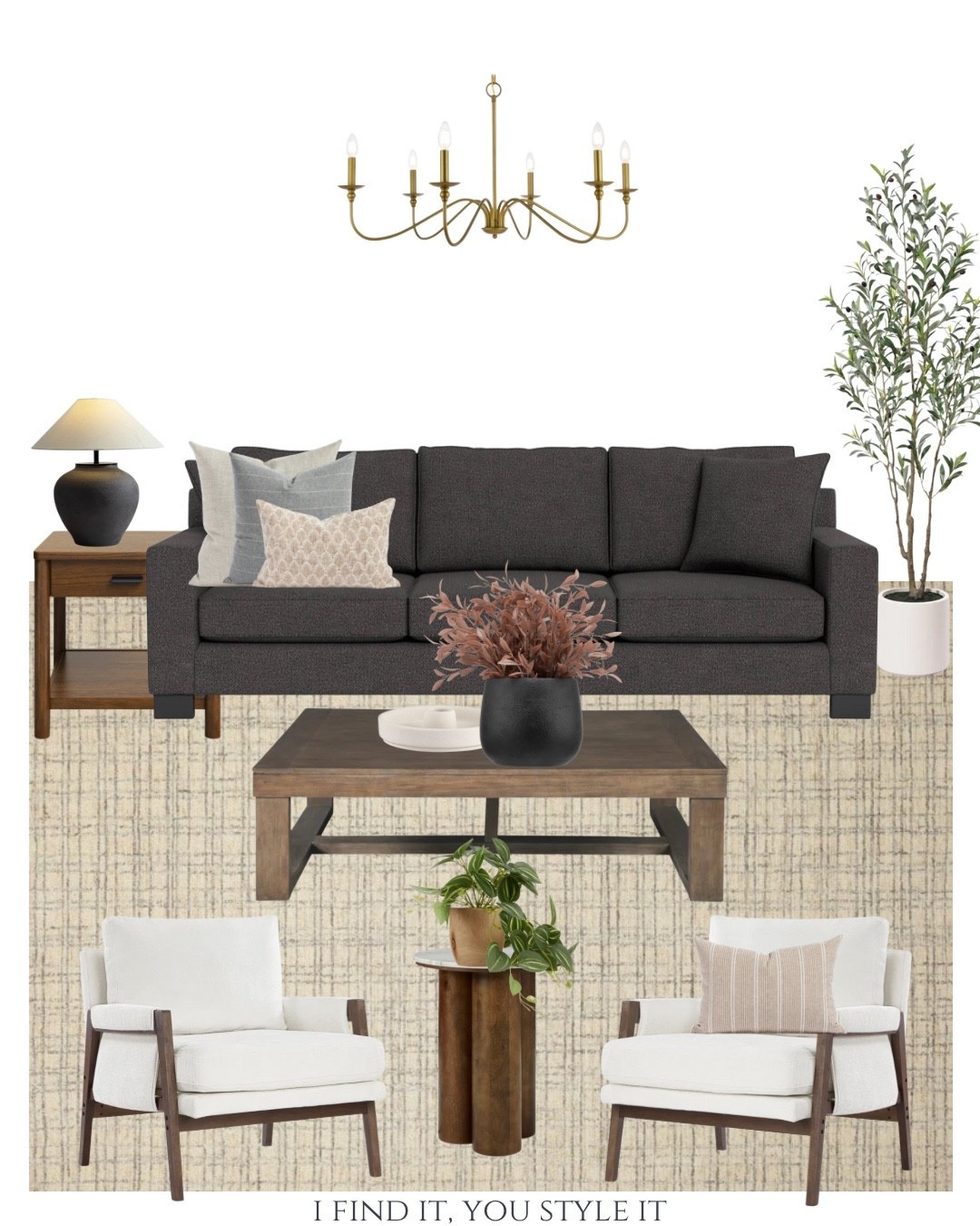 This modern organic living room is all about balance—dark charcoal sofa, cozy textured pillows, warm wood accents, and airy neutrals. Brass lighting and greenery pull it all together for a timeless, cozy vibe. 🛋✨
Tap to shop every piece and bring this look home!
Bonus, Wayfair is having a huge sale and almost everything you see is part of it! 

#wayfaircanada #modernorganic #livingroom #ltksalealert #ltkhome #ltkxwayday #ltkwayfair #rug #sofa #neutralhome #neutraldecor

#LTKcanada #LTKsale #LTKcasa