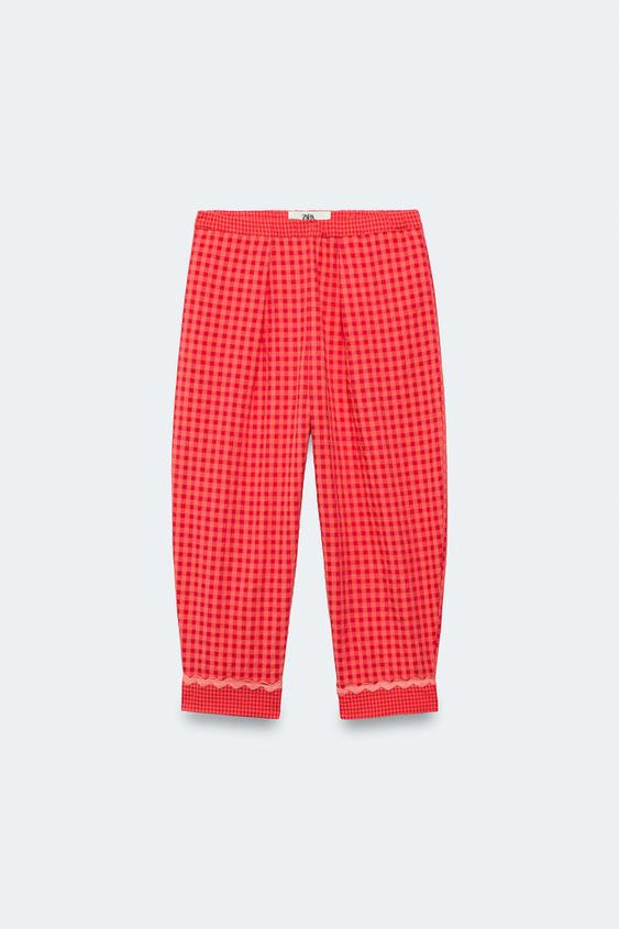 2-14 YEARS/ LIMITED EDITION GINGHAM CHECK PANTS | Zara US