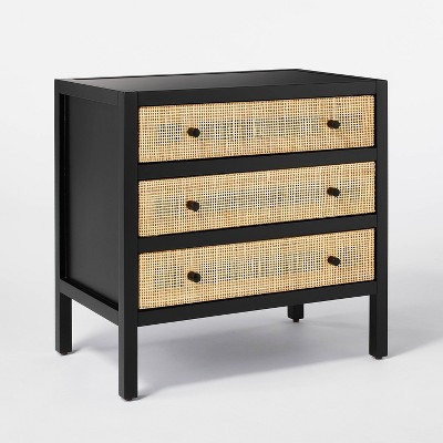 Springville 3 Drawer Nightstand Black - Threshold™ designed with Studio McGee | Target