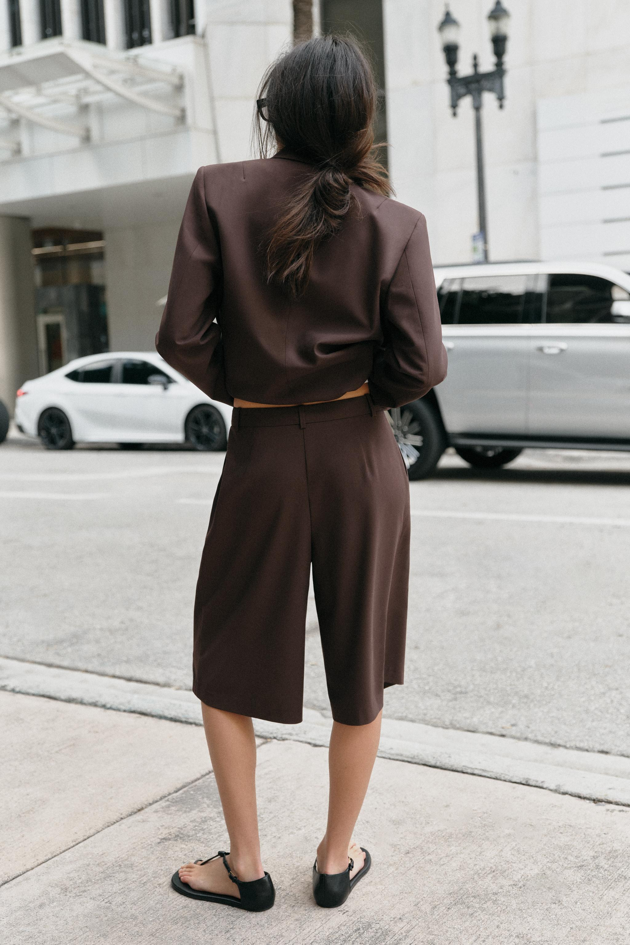 LONG BERMUDA SHORTS WITH DARTS | Zara UK