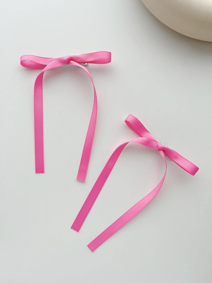 2pcs Bow Decor Hair Clip For Back To School Cute | SHEIN