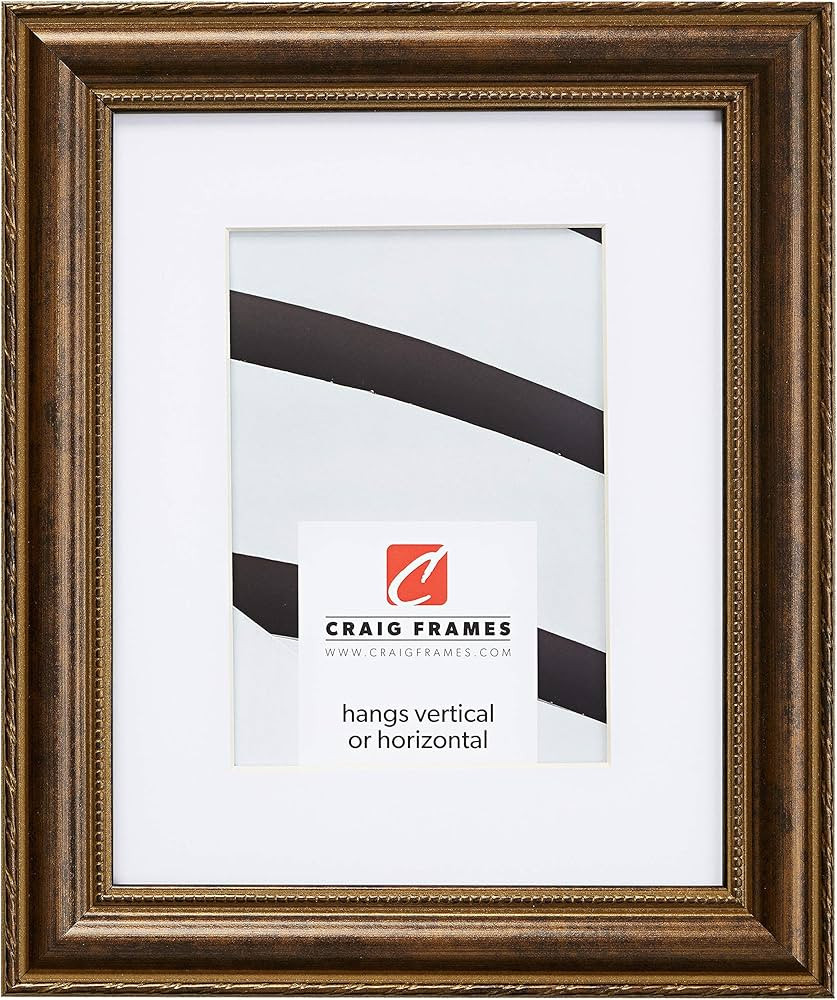 Craig Frames Victoria, 18 x 24 Inch Ornate Bronze Picture Frame Matted to Display a 12 x 18 Inch ... | Amazon (US)