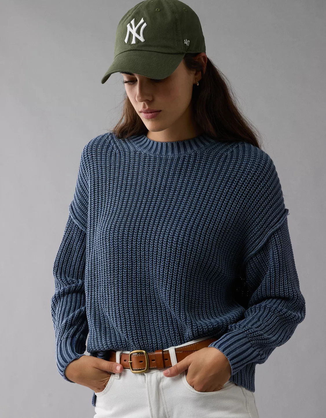 AE Acid Wash Long Weekend Sweater | American Eagle Outfitters (US & CA)