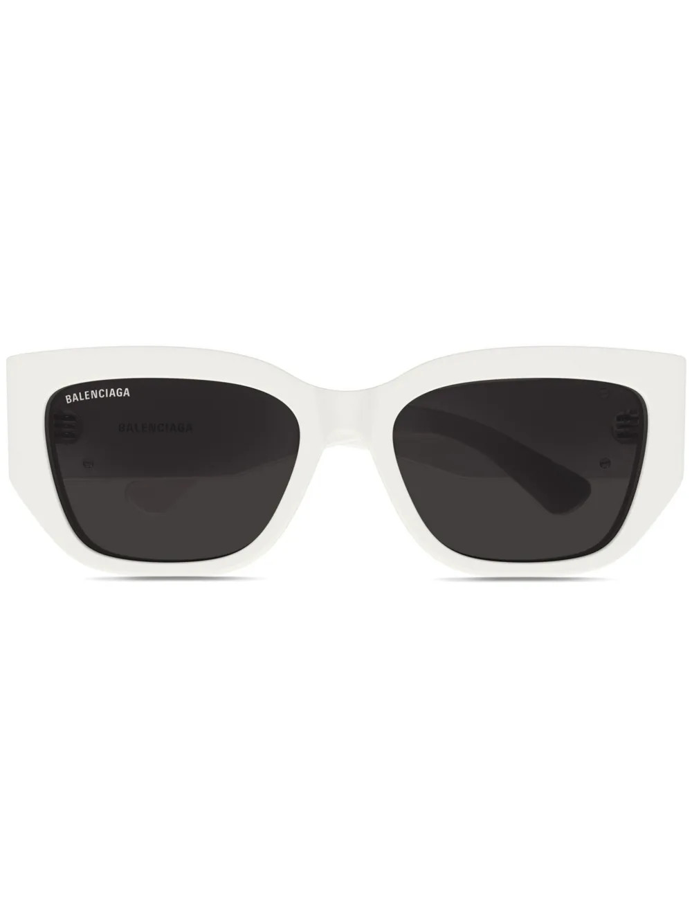 Balenciaga Eyewear logo-plaque Sunglasses  | White | FARFETCH UK | Farfetch Global