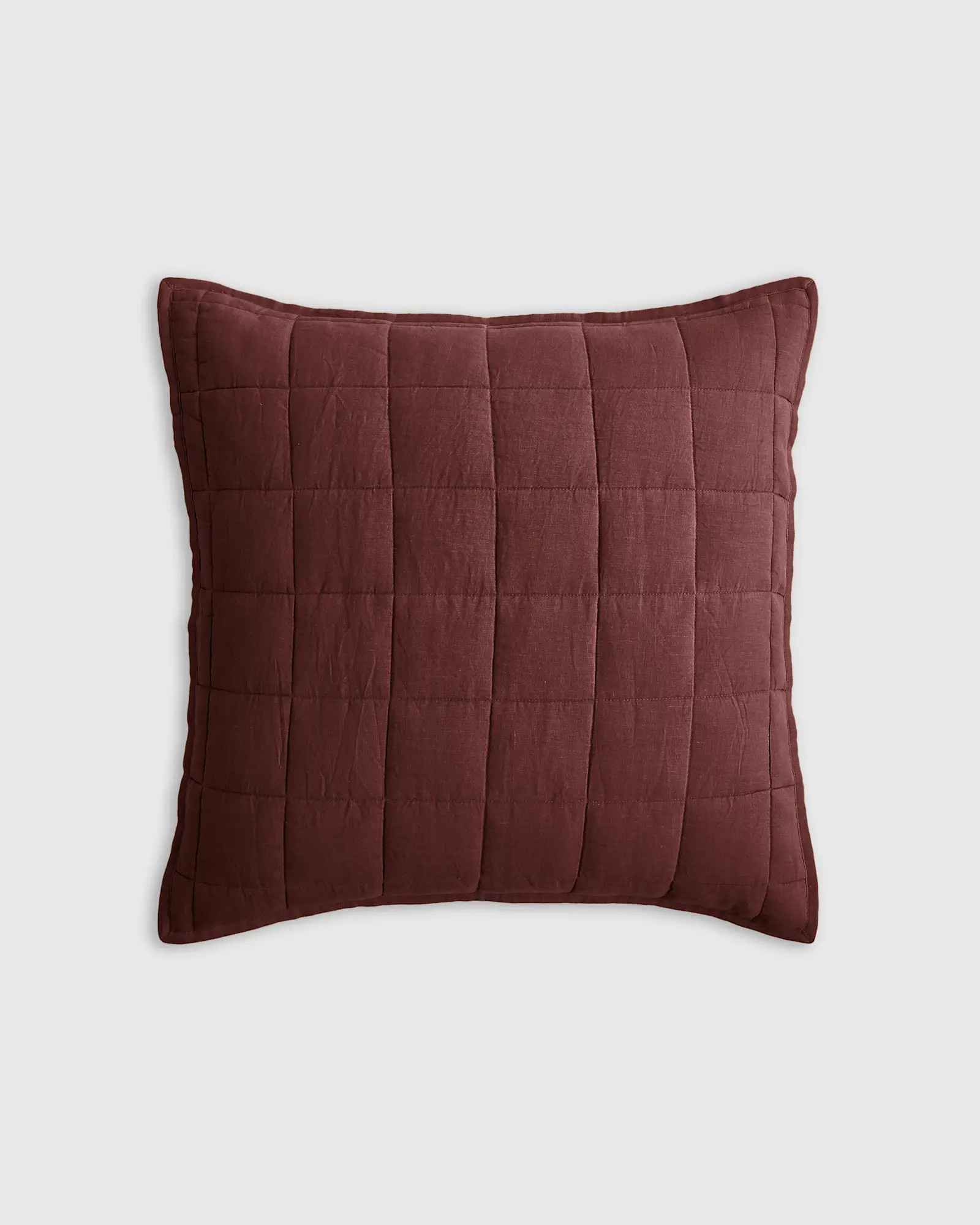 European Linen Box Quilted Euro Sham | Quince