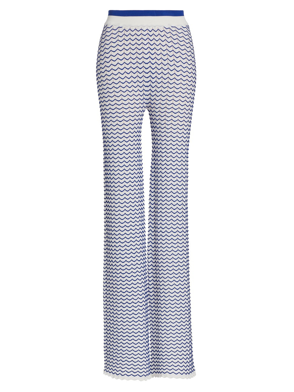 Women's Wave Straight-Leg Knit Pants - Bright White Comb - Size 2 | Saks Fifth Avenue