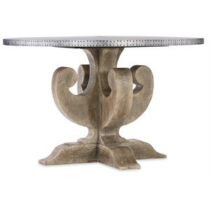 Boheme Ascension 48 Inch Zinc Round Dining Table | Cymax