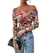 Fall Sexy Long Sleeve Shirts 2026,Fitted Ruched Going Out Crop Top,Spring Lightweight Soft T-Shir... | Amazon (US)