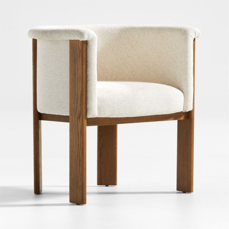 Axel Upholstered Curved Back Dining Chair + Reviews | Crate & Barrel | Crate & Barrel