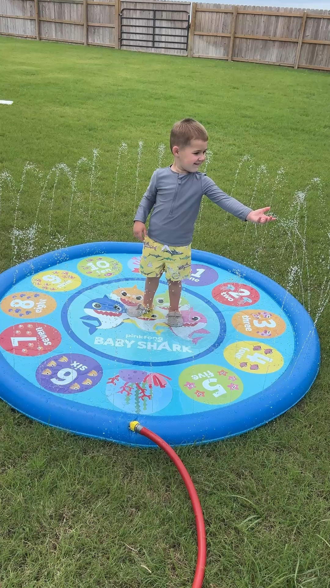 Baby shark splash pad is perfect for toddlers and babies this summer! Under $30 and easy to utilize!

#LTKmomlife #LTKSwim #LTKKids