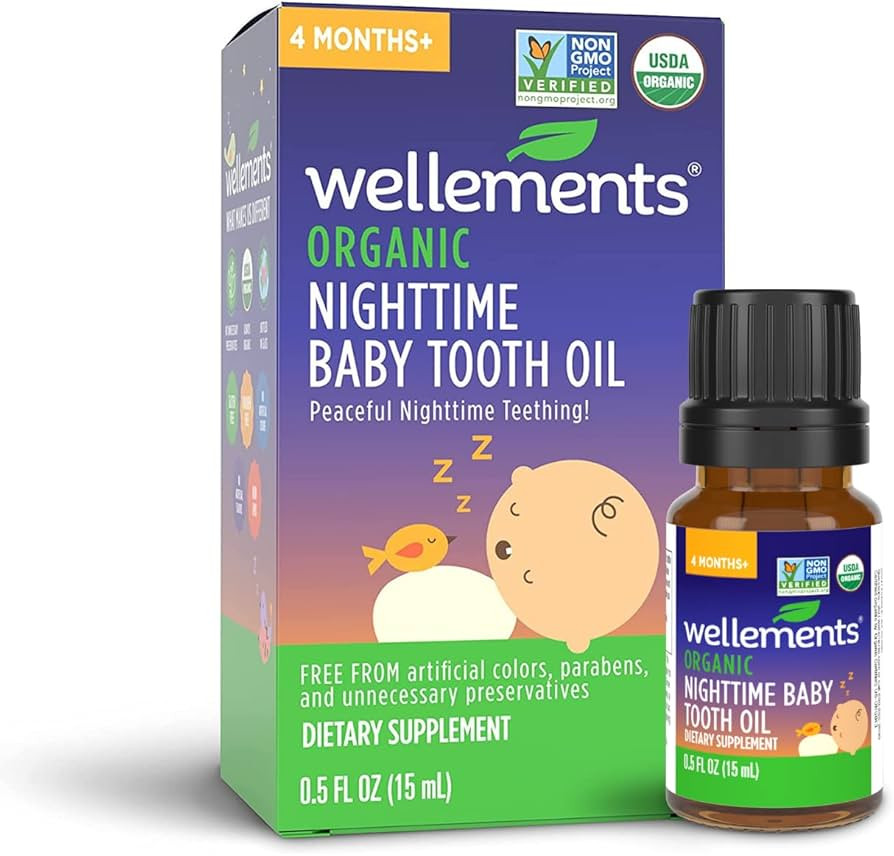 Wellements Organic Nighttime Baby Tooth Oil | Peaceful Nighttime Teething* | Organic Blend of Ess... | Amazon (US)
