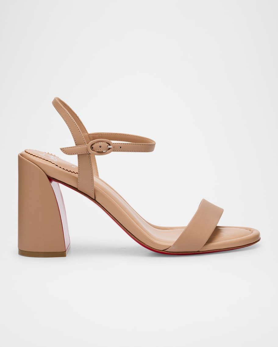 Christian Louboutin 85mm Miss Jane Ankle-Strap Sandals | Neiman Marcus