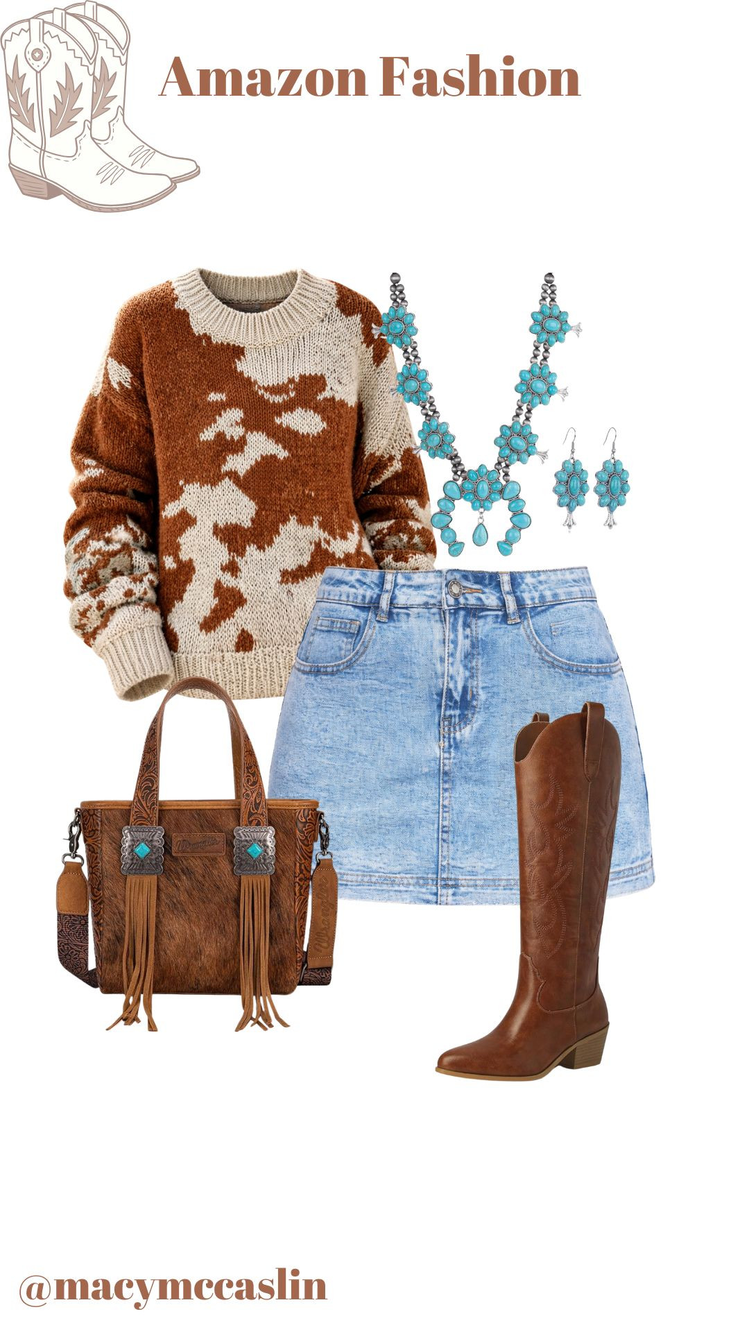 Found my perfect western chic look on Amazon! Loving this cozy and stylish combo. 🌵🤠 

 #LTKootd #LTKSeasonal #LTKSaleAlert