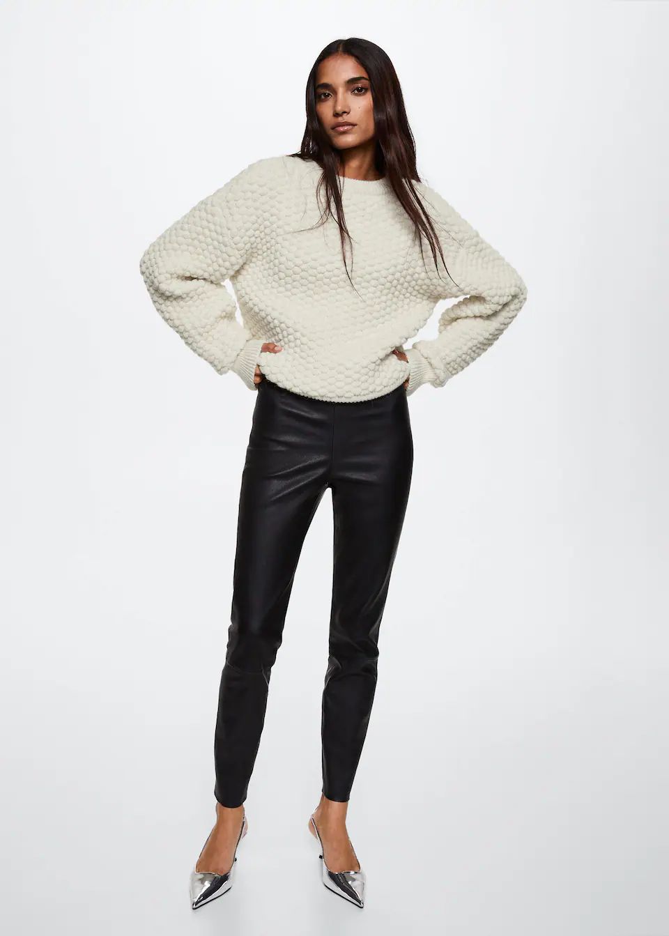 Textured knit sweater - f foSweaters Women | Mango USA | MANGO (US)