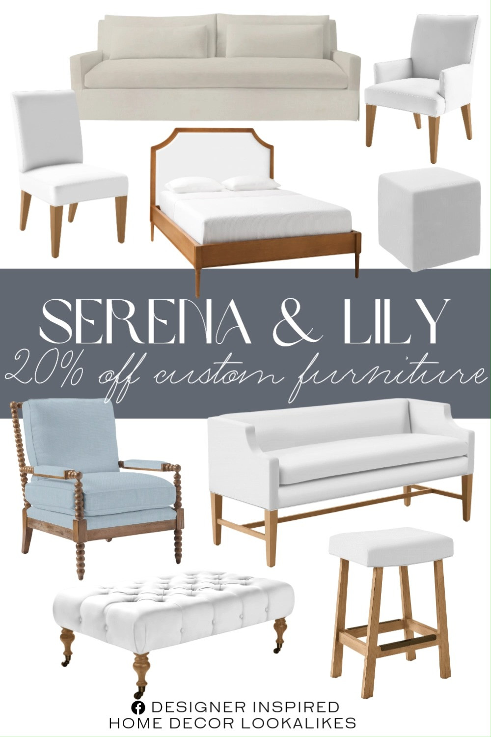 Serena & Lily Custom Furniture Sale. 20% off Custom Furniture. Home Furniture Sale. Luxury Home Furniture Deals. Coastal Style Furniture Sale. Save 20% on Home Furniture. Serena & Lily Furniture Sale. Designer Home Furniture Sale. 

Home more affordable option find copy cat similar look for less budget friendly affordable cheap cheaper beautiful pretty. Clearance sale coupon code discount code promo code luxury lookalike look a like Inspo inspiration inspired by idea ideas Love like these? I share multiple every day in my FB group.
#serenaandlily #20offsale #customfurnituresale #homefurniture #salealert #furnituredeals #homeinspo #furniturefinds 

 #LTKHome #LTKSaleAlert