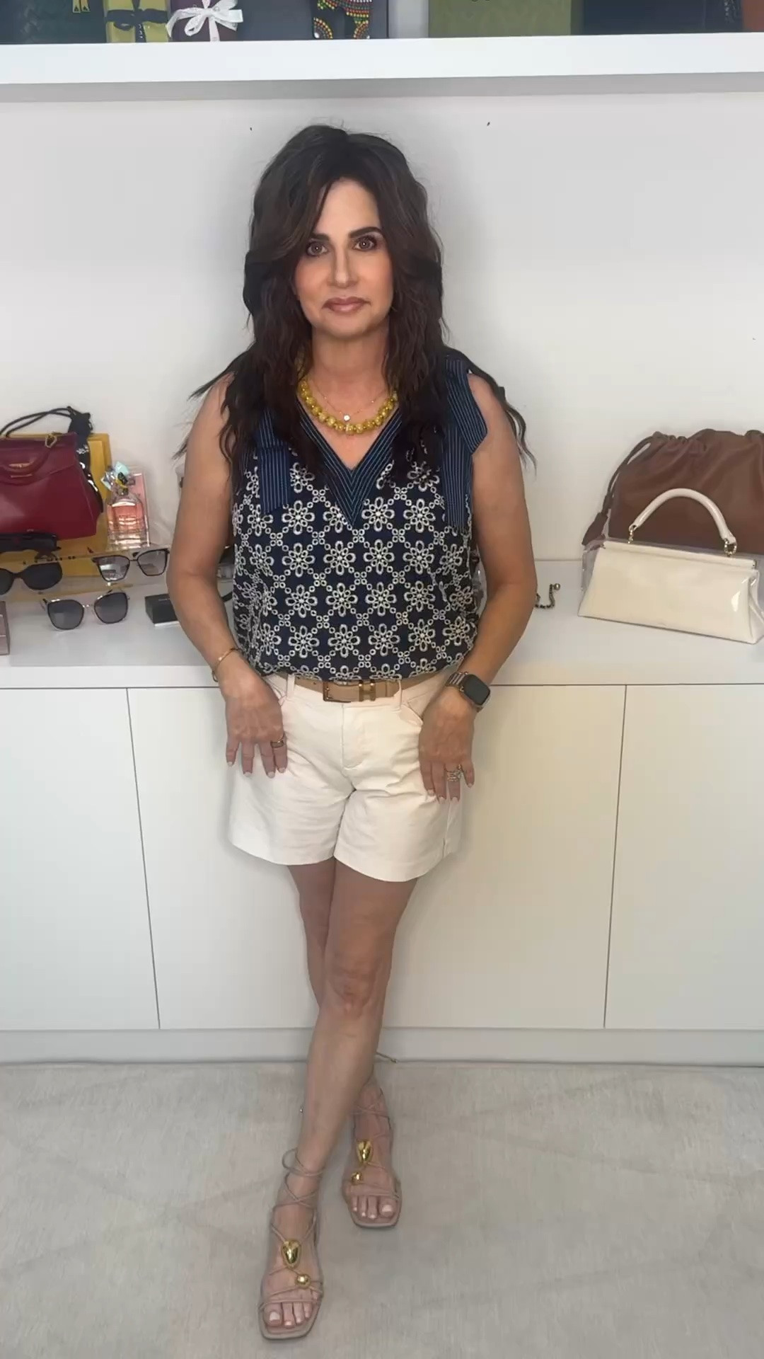 Such a beautiful eyelet navy top. The stitching and the shoulder bows really make this blouse standout . It is also fully lined . Wearing an XS - perfect for MDW or the 4 th of July .

#LTKootd #LTKOver40 #LTKSaleAlert