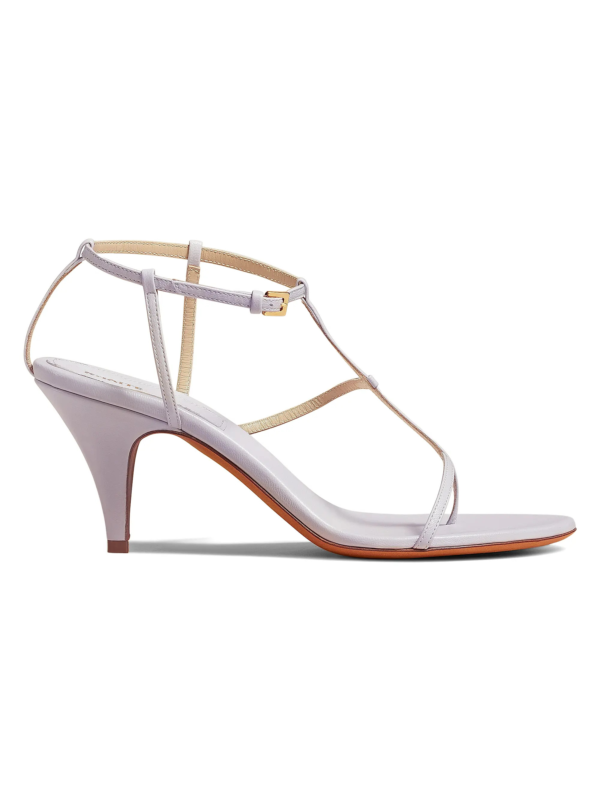 Jones 75MM Leather T-Strap Sandals | Saks Fifth Avenue