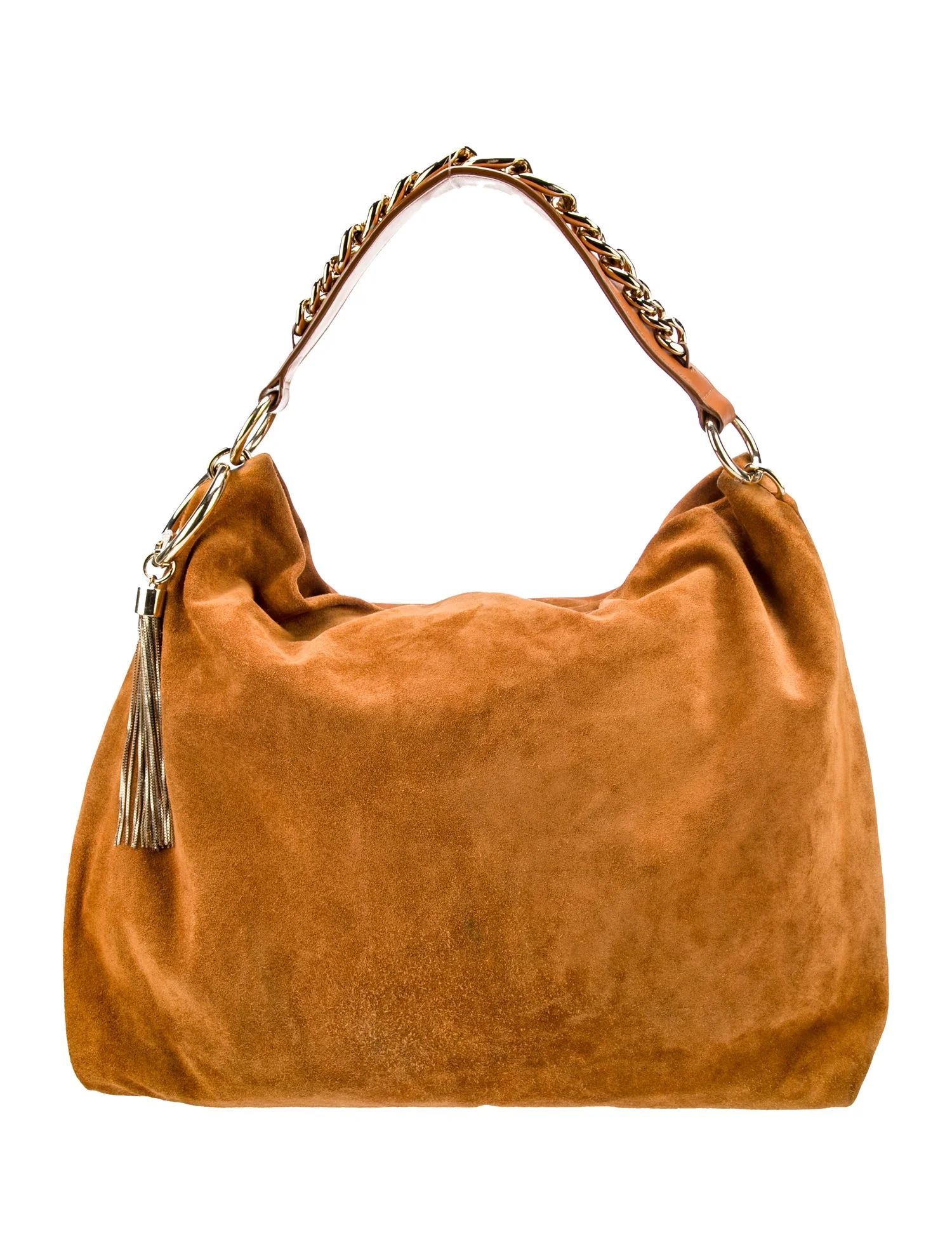 Chain Link Suede Callie L Hobo Bag | The RealReal