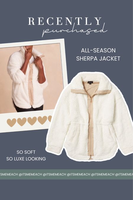 This Summersalt sherpa jacket reminds me of a Varley piece, but it’s under $100! Super soft, covers the bum, has an adjustable waist band, and the lining inside is NOT sherpa which I love. Not sure what it is, but it’s buttery soft! I sized down because reviews said it ran big, but I ended up swapping for my true size and that worked much better. Click to shop!

#LTKfindsunder100 #LTKSeasonal #LTKfitness