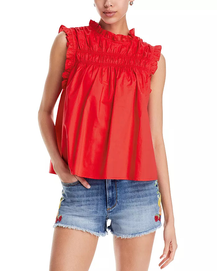 Gathered Mock Neck Top - 100% Exclusive | Bloomingdale's (US)