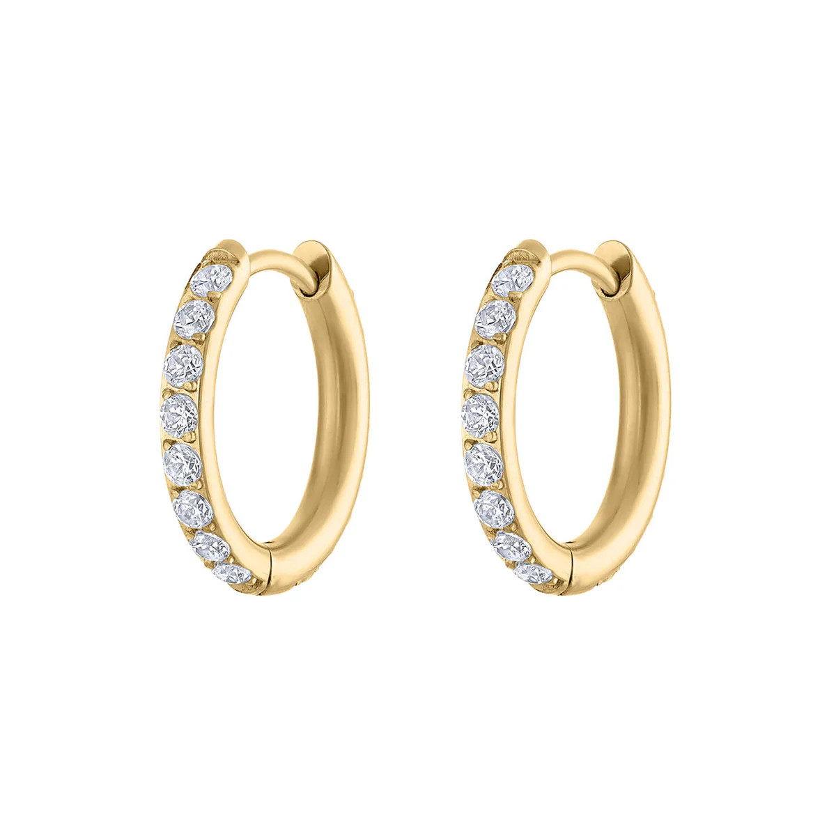 Eternity Hoop Earrings in Titanium | Maison Miru