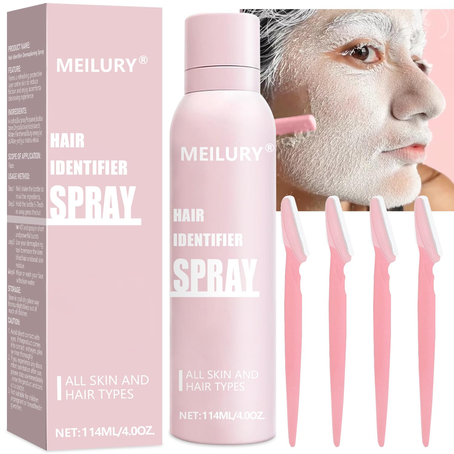 Hair Identifier Spray for Face Shaving,Moisturizing and Skin Care Dermaplaner Spray, Glow Reveal ... | Amazon (US)