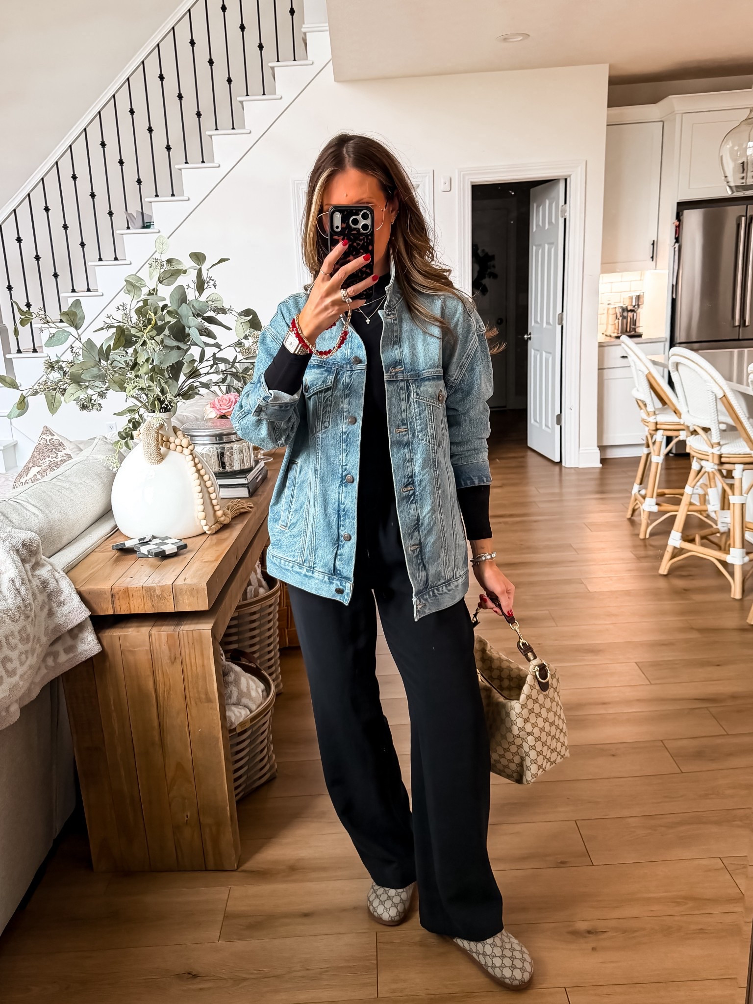 Another way to wear the wrinkle free viral pant 
Size med reg length 

#LTKdayinmylife #LTKOver40 #LTKootd