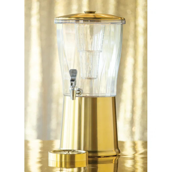 Round 384 Oz Beverage Dispenser With Stainless Steel Spigot | Wayfair North America