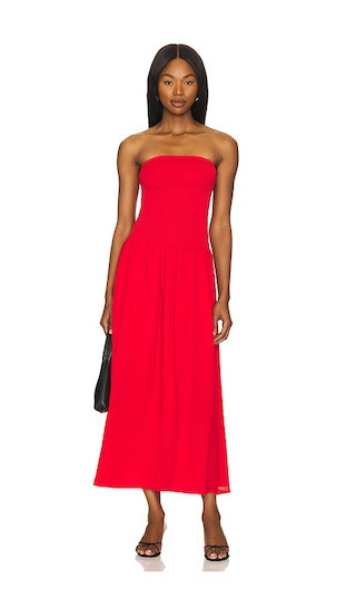 MORE TO COME Brenda Maxi Dress in Red. - size M | Revolve Clothing (Global)