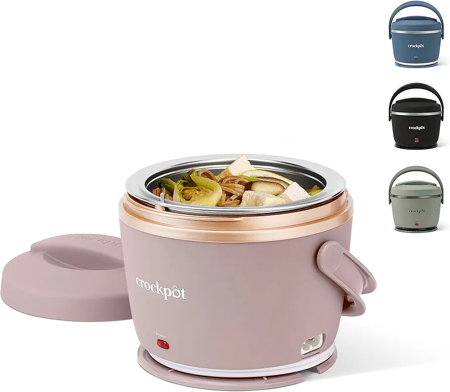 Crock-Pot 20-Ounce Electric Lunch Box, Portable Food Warmer, Blush Pink | Perfect for Travel, Car... | Amazon (US)