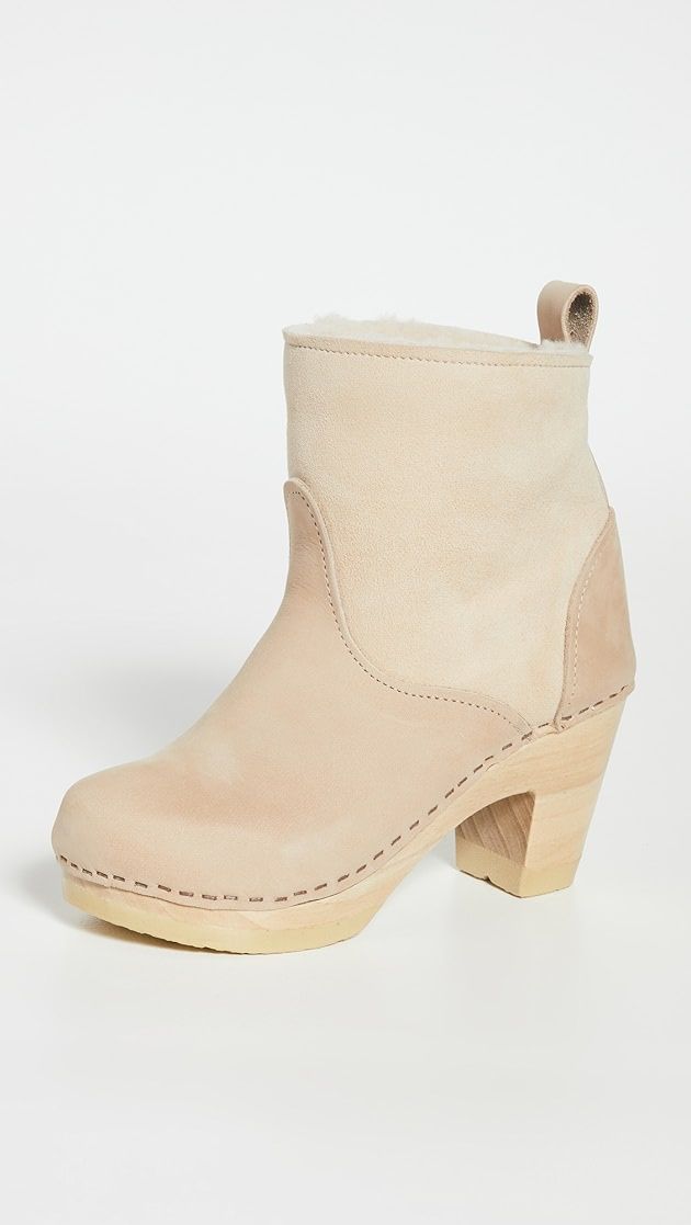 Pull On Shearling High Heel Booties | Shopbop