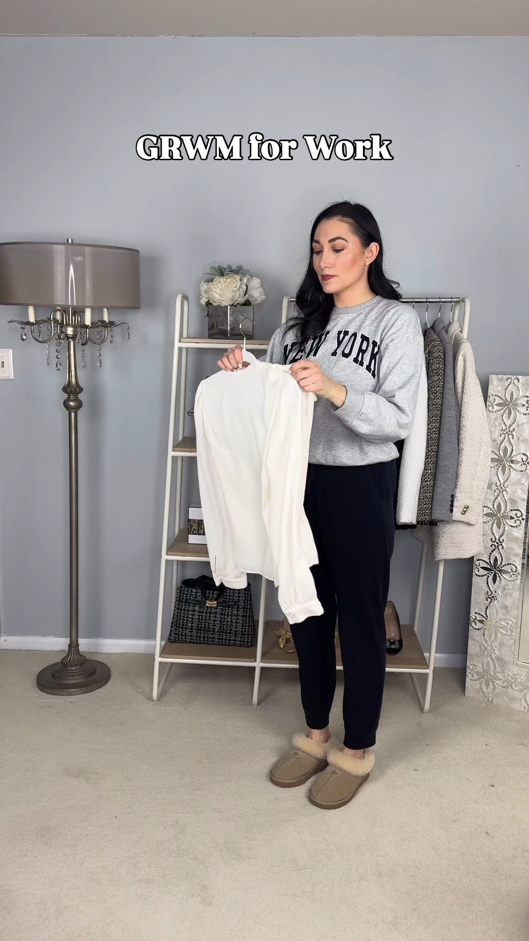 GRWM for Work 🤍💚

#businesscasual #workwear #officestyle #officeoutfit #grwm 

#LTKgrwm #LTKWorkwear #LTKSeasonal