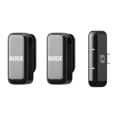 RØDE Wireless Micro - Compact Wireless Microphone, Two Mics with Charge Case for Smartphone Content Creation - USB-C, Black | Amazon (US)