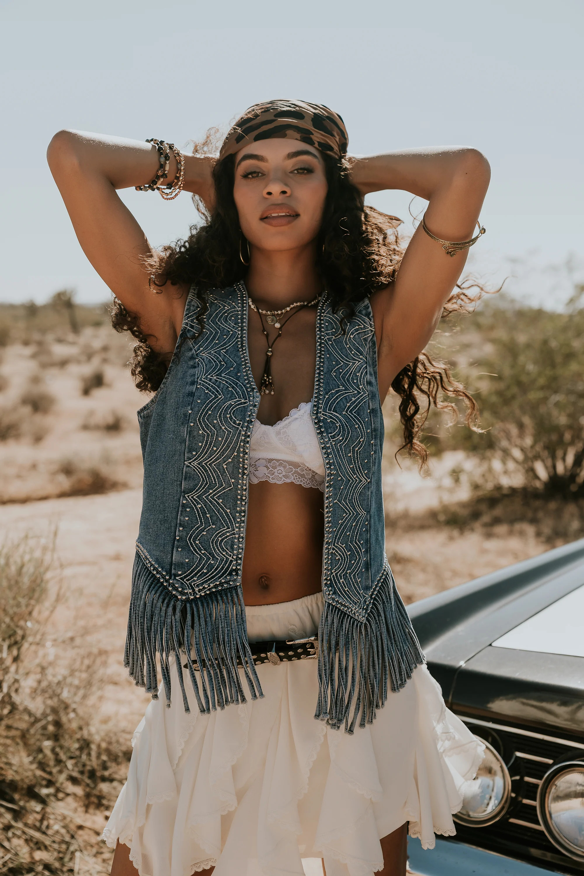 Taysha Denim Vest | Böhme US