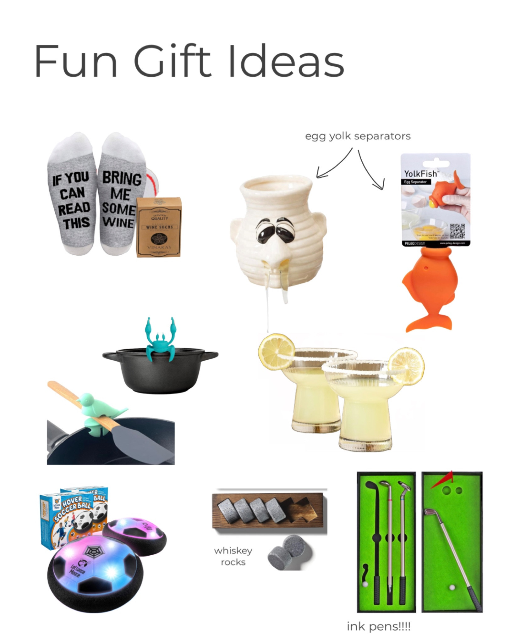 fun gifts for family and friends 

Christmas white elephant spoon holder kitchen gadgets socks cooking golf business whiskey toys sports soccer funny nephew friend sister cousin brother mother dad father funny secret Santa dirty Santa gifts 

#LTKfindsunder100 #LTKfindsunder50 #LTKGiftGuide