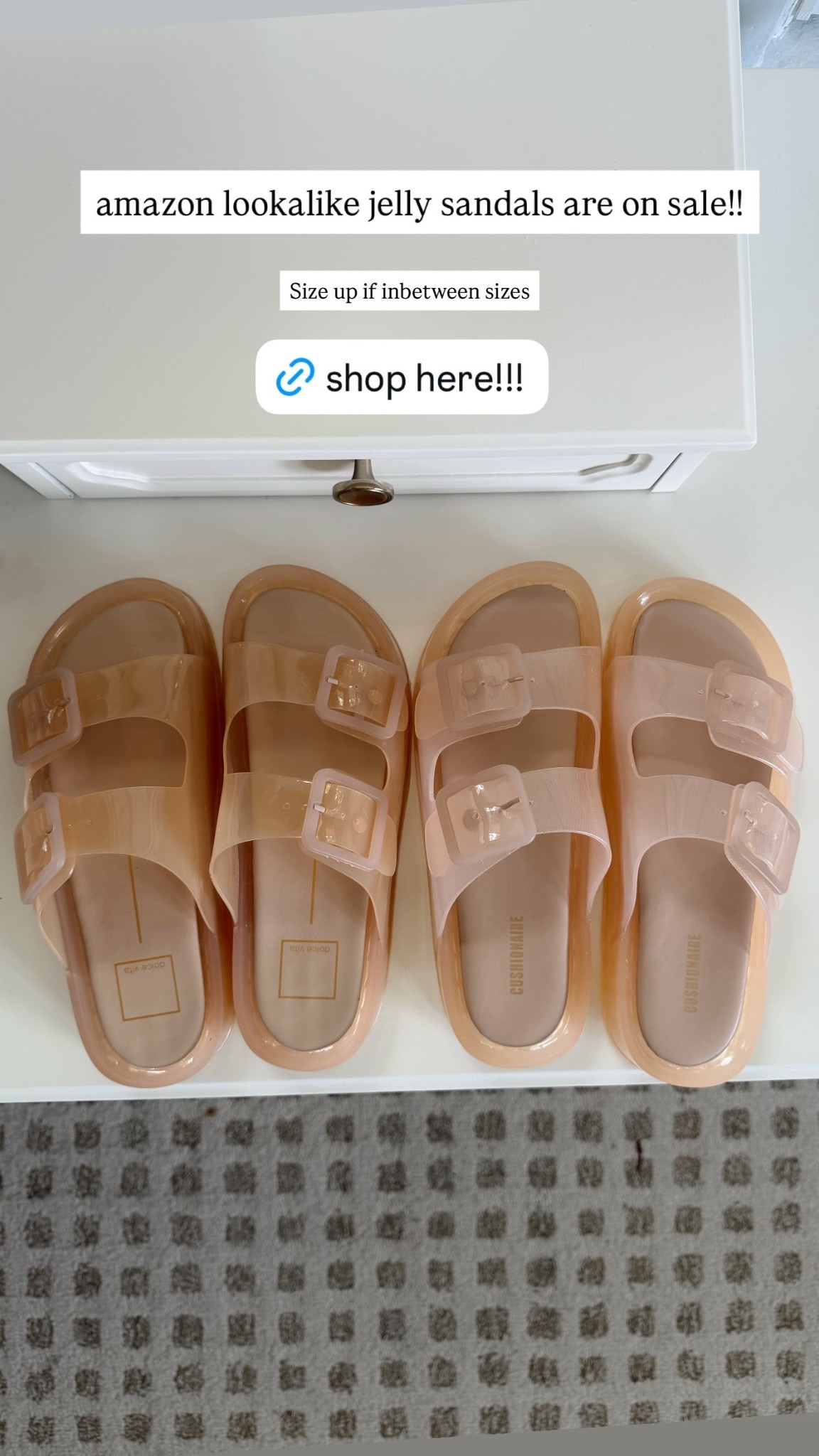 amazon lookalike jelly sandals are on sale!! Size up if inbetween sizes

#LTKootd #LTKSeasonal #LTKSwim