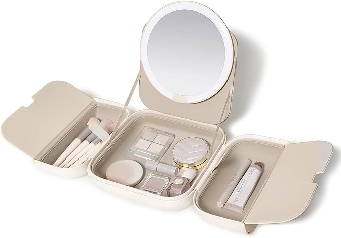 AMIRO M2 LumoCube Portable LED Bag Mirror with 5 level brightness, Makeup case organizer with mir... | Amazon (US)