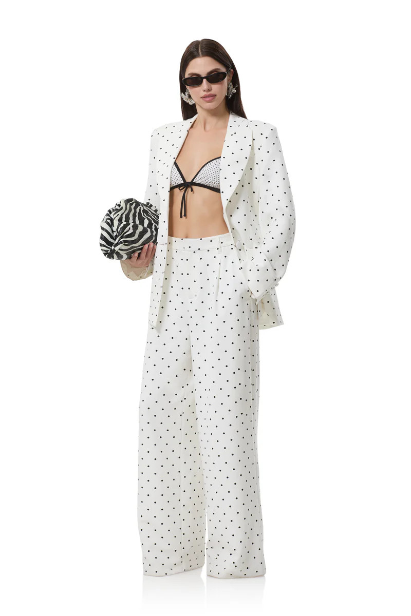 Davey Pant - White Mini Dot | ShopAFRM