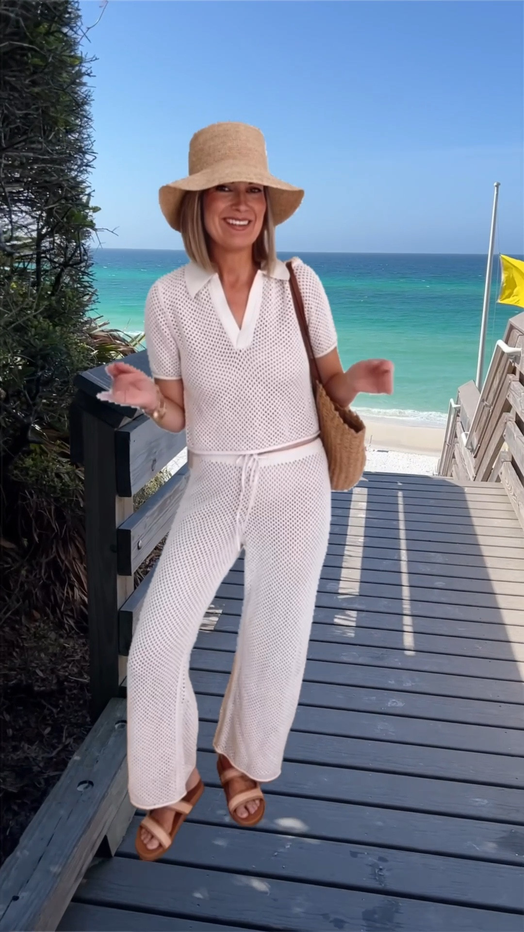 I am in size small swim coverup top and pants.  I have had this beach bag for YEARS!  

#LTKTall #LTKTravel #LTKootd