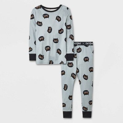 Toddler 2pc Halloween Cat Pajama Set - Cat & Jack™ Black | Target