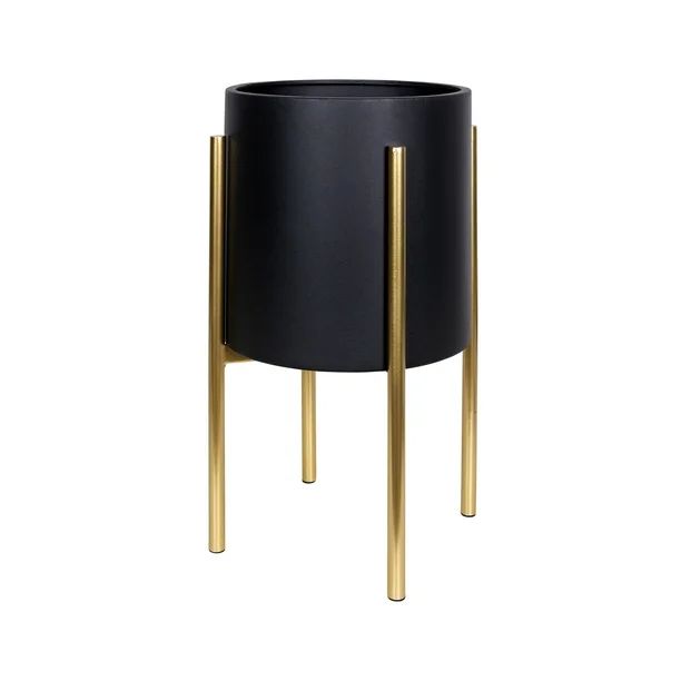 Stratton Home Decor Modern Black and Gold Metal Plant Stand | Walmart (US)