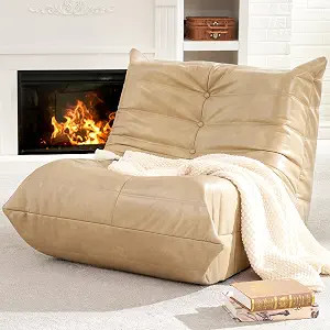 Hobestluk Giant Bean Bag Chair Lazy Floor Sofa, Memory Foam Fireside Sofa for Adults, Big Beanbag... | Amazon (US)