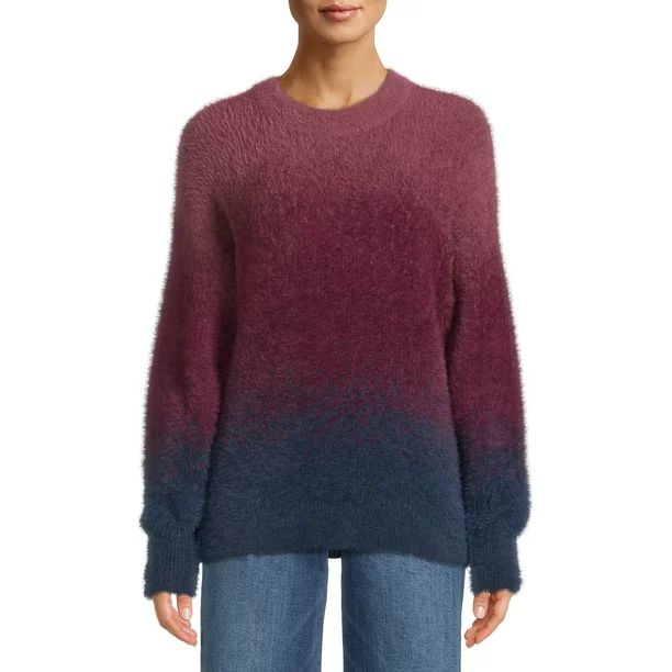 Time and Tru Women's Eyelash Patterned Pullover | Walmart (US)