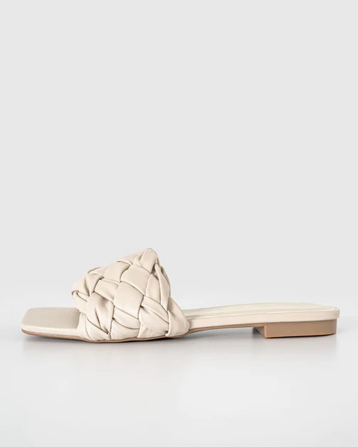 Apron Braided Sandals - Bone | VICI