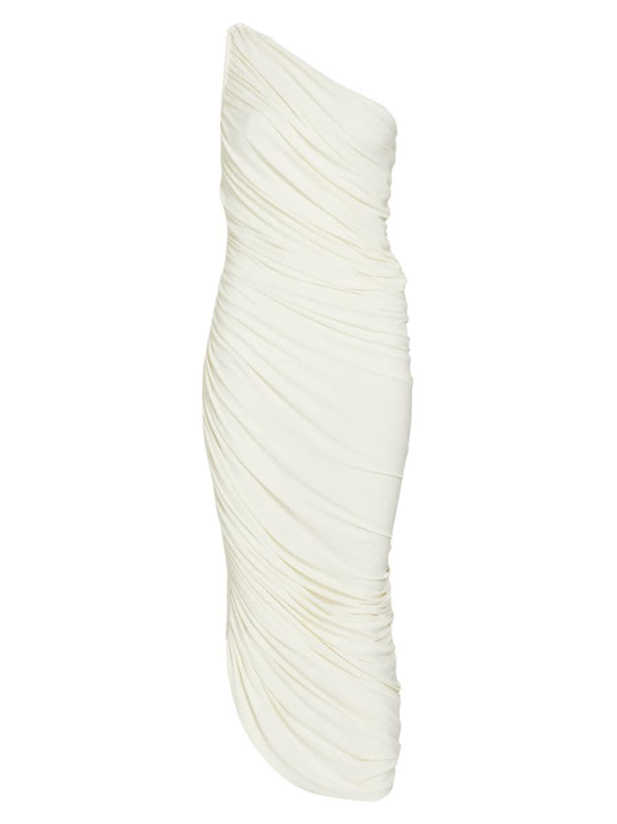 Norma Kamali Diana Ruched One-Shoulder Gown | Saks Fifth Avenue