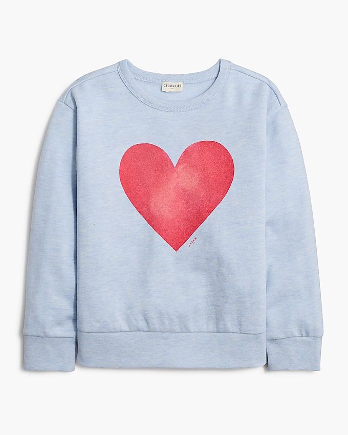 Girls' heart sweatshirt | J.Crew Factory