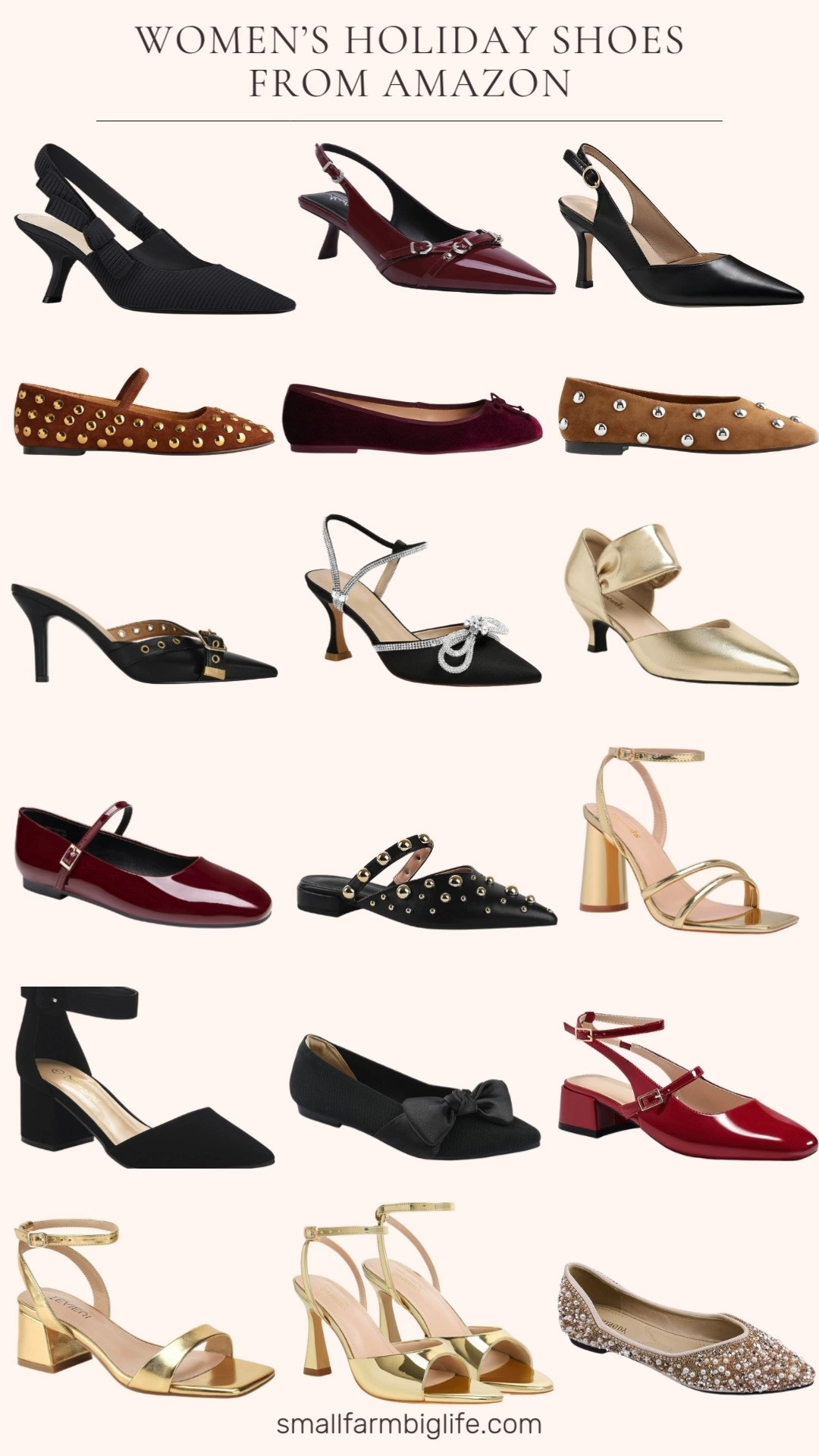 Step up your holiday style with these festive Amazon shoe picks! 🎄✨ From black and red heels to gold party shoes, studded flats, and classic ballet flats, these holiday ready shoes are perfect for Christmas parties, festive outfits, or any special occasion this season. Comfy, chic, and totally giftable! Find your perfect pair to sparkle through the holidays! 

 #LTKHoliday #LTKFindsUnder50