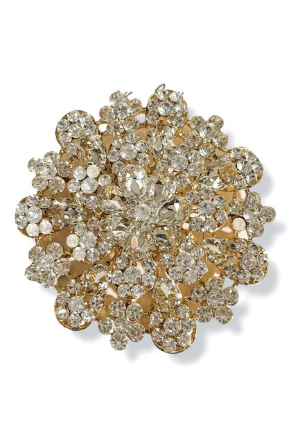 Courage Gold Clear Brooch | The Willow Tree