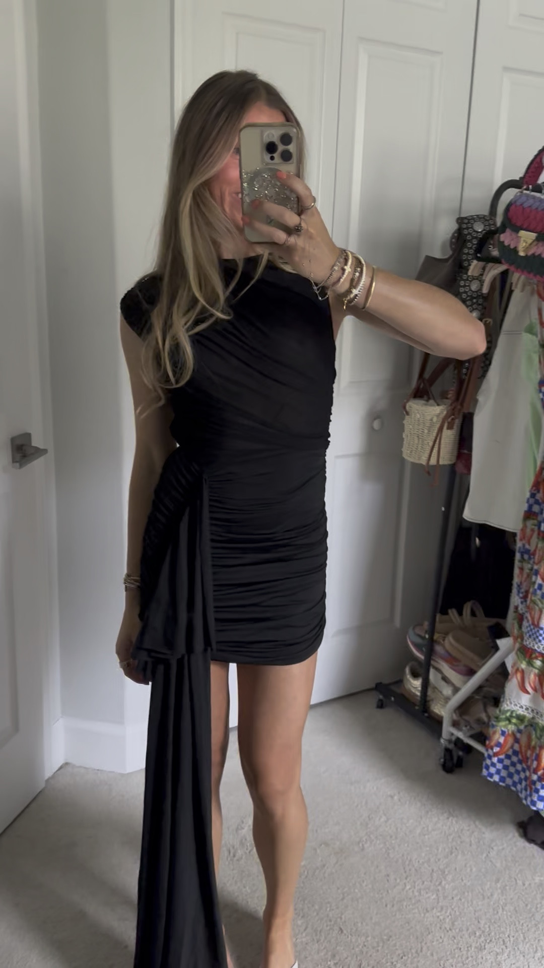 Showpo size 2. Sculpted with gathered detailing that flatters every curve, it’s a confident yes for parties, date nights and last‑minute plans. Think sleek, minimal and made to turn heads, style it with a pendant necklace and cool cuffs for a refined finish that keeps the spotlight on you.
Baylee Mini Dress nails elevated Dresses energy with a streamlined silhouette that elongates your frame and shows off the shoulder. For on-trend vibes, add a silk scarf as a scarf-as-belt or contrast with mesh flats to balance the bodycon fit. A forever-flattering little black dress you’ll reach for again and again.

#LTKFindsUnder100 #LTKWedding #LTKHoliday